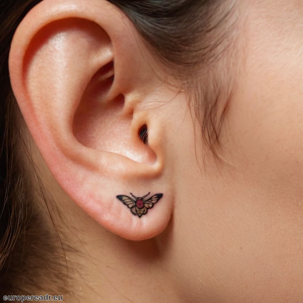 hinterm Ohr Tattoo Bedeutung » Unbemerkt und privat