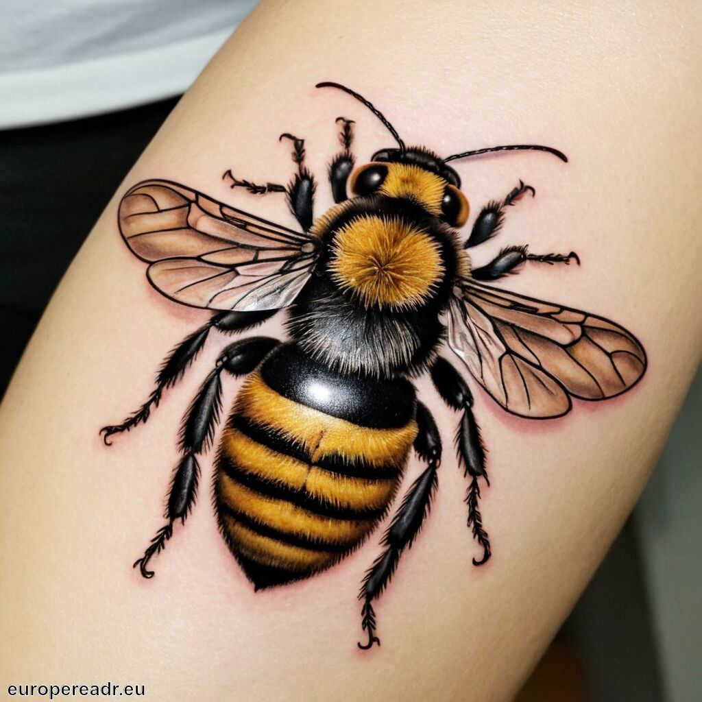 Hummel Tattoo Bedeutung » Fleiß und Durchhaltevermögen