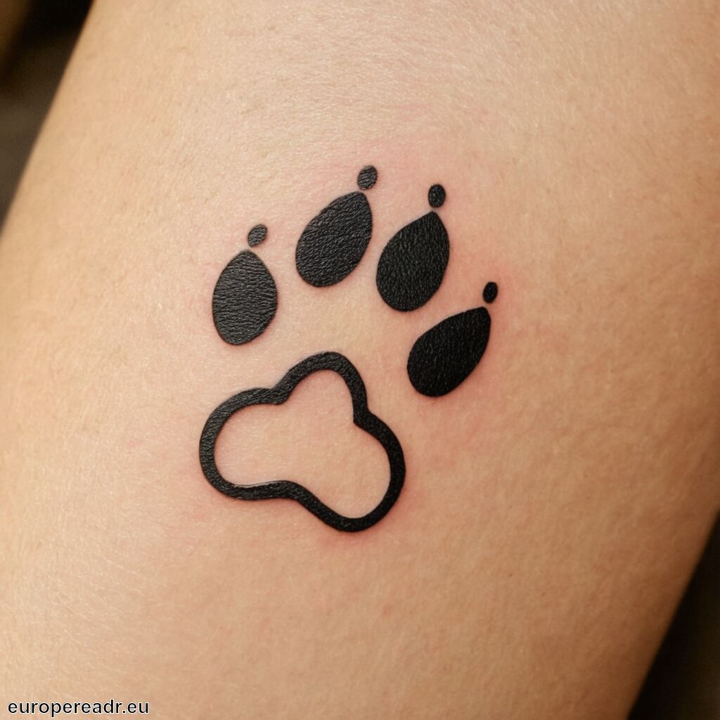 Hundepfote Tattoo Bedeutung » Tierliebe und Treue