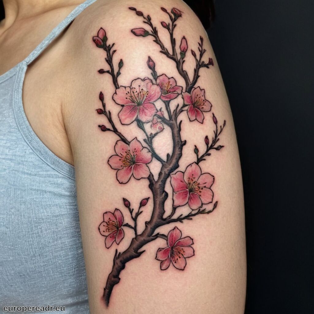 Kirschblüten Tattoo Bedeutung » Vergänglichkeit und Schönheit