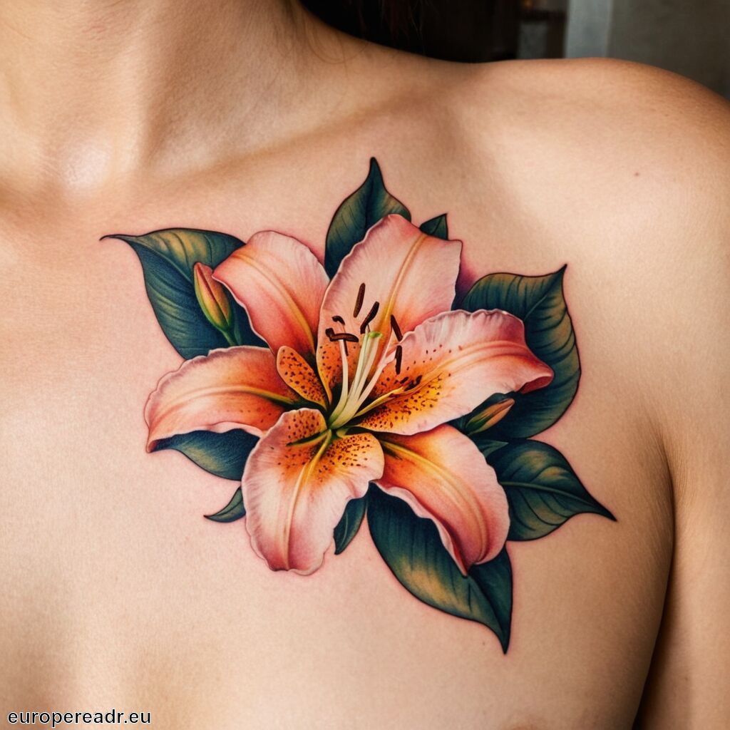 Lilie Tattoo Bedeutung » Schönheit und Anmut