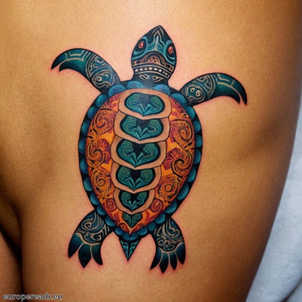 Maori Schildkröte Tattoo Bedeutung » Weisheit und Langlebigkeit