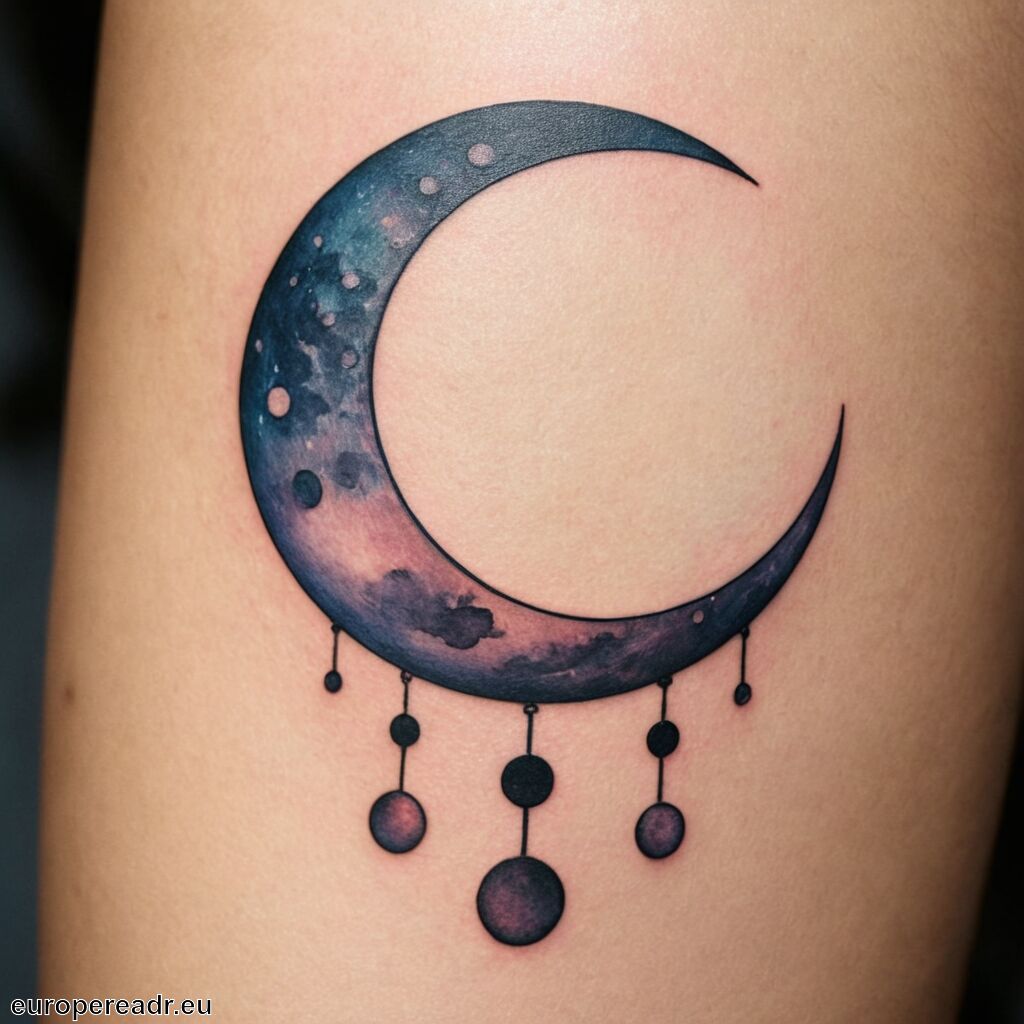 Mondphasen Tattoo Bedeutung » Wandel und Entwicklung