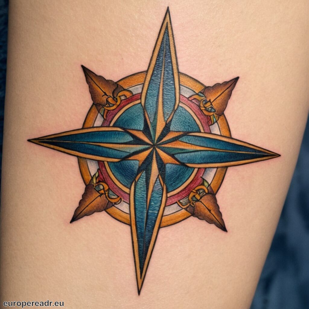Nautischer Stern Tattoo Bedeutung » Reise und Entdeckung