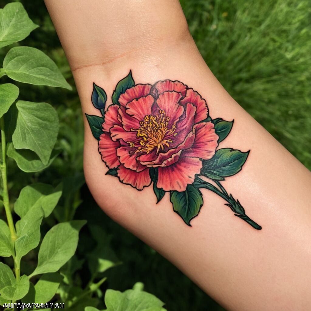Nelke Tattoo Bedeutung » Liebe und Zuneigung