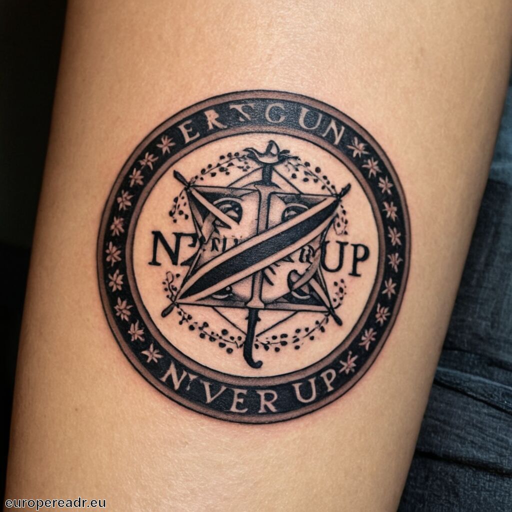 Never Give Up Tattoo Bedeutung » Durchhaltevermögen