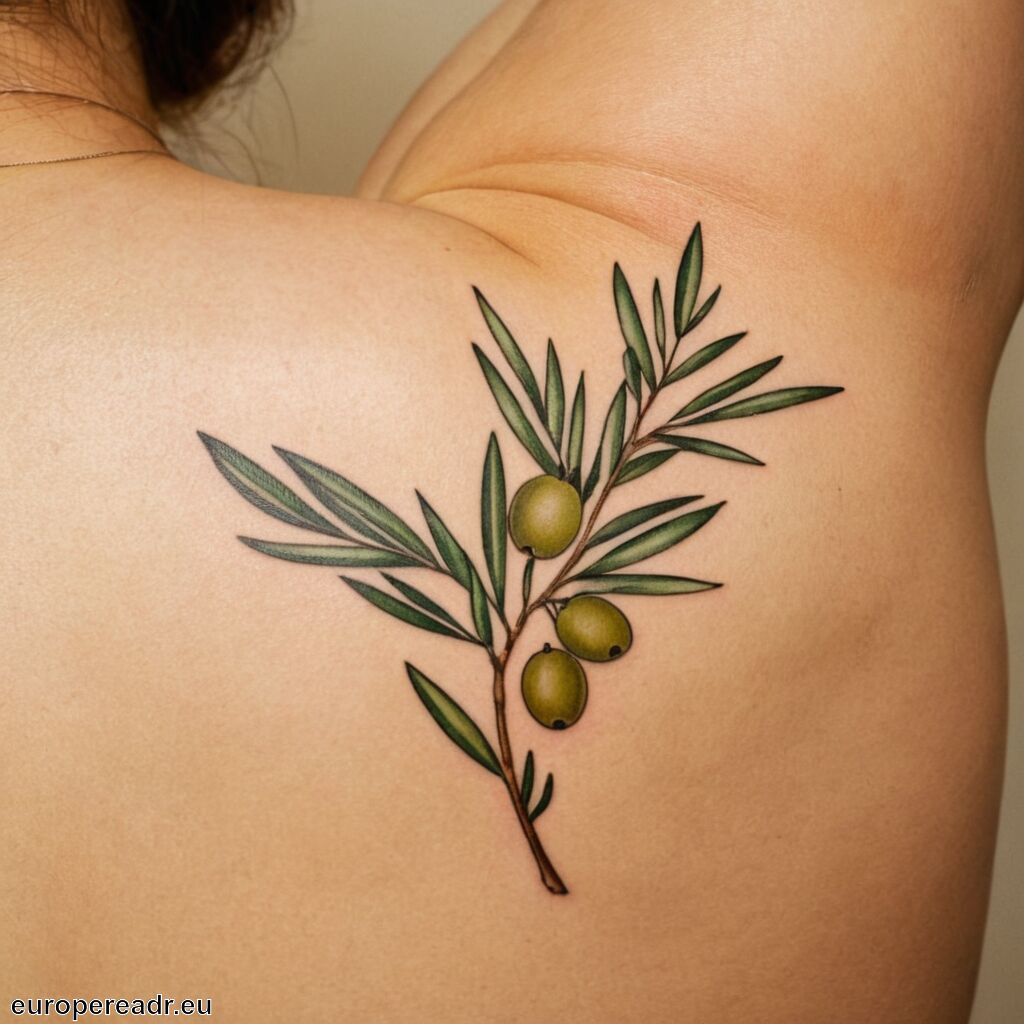 Olivenzweig Tattoo Bedeutung » Frieden und Versöhnung