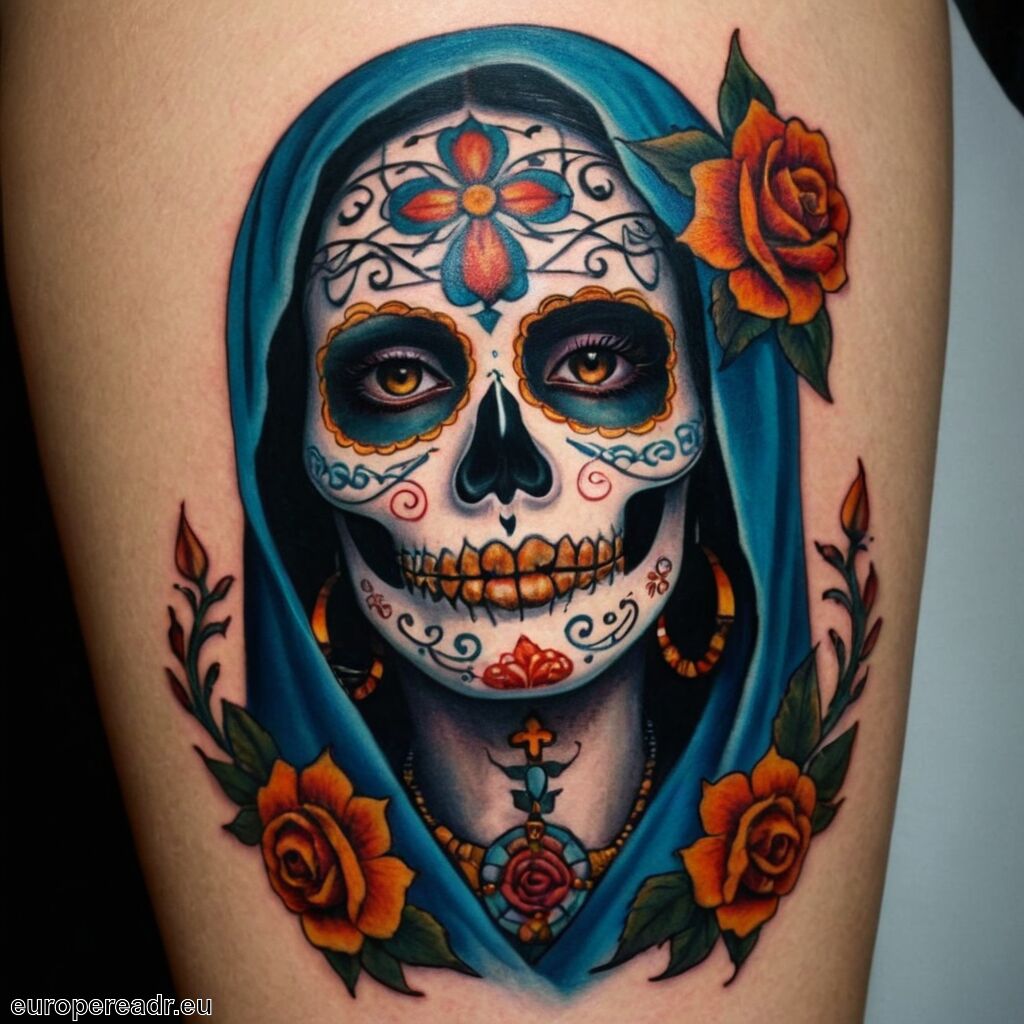 Santa Muerte Tattoo Bedeutung » Ehrfurcht und Glaube