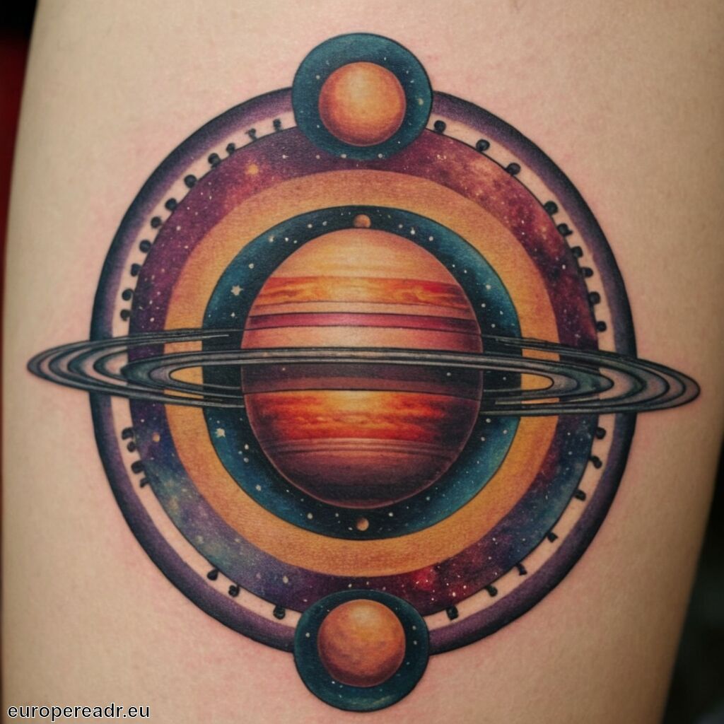 Saturn Tattoo Bedeutung » Zeit und Karma