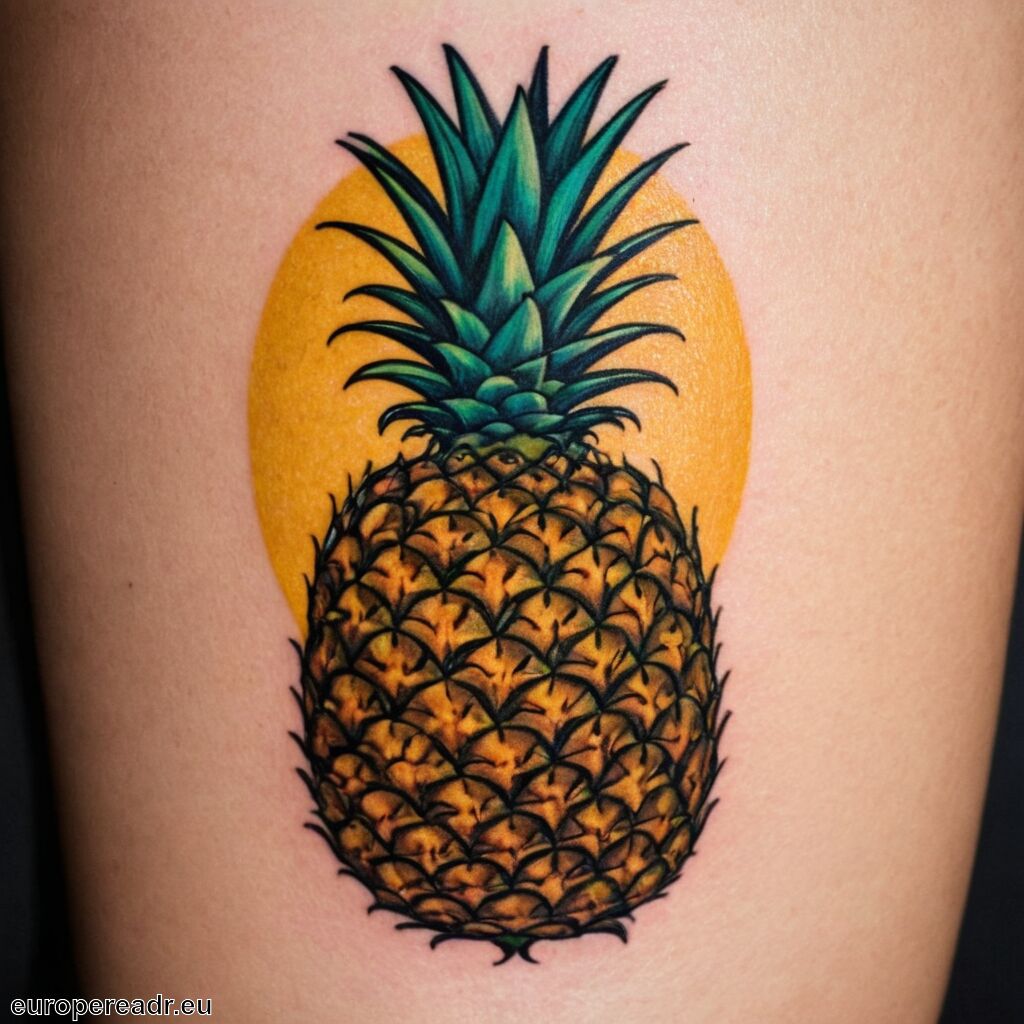Ananas Tattoo Bedeutung » Gastfreundschaft symbolisiert