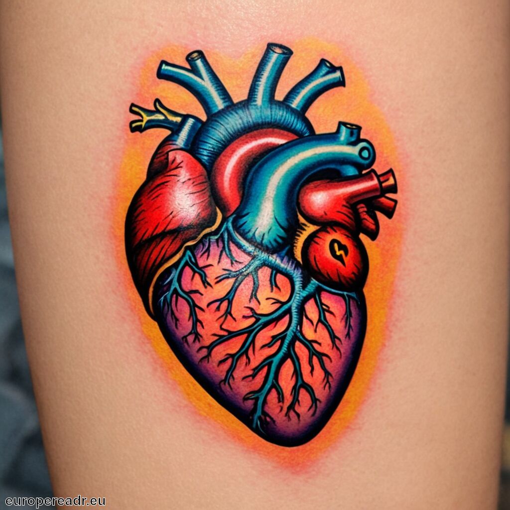Anatomisches Herz Tattoo Bedeutung » Leidenschaft und Leben