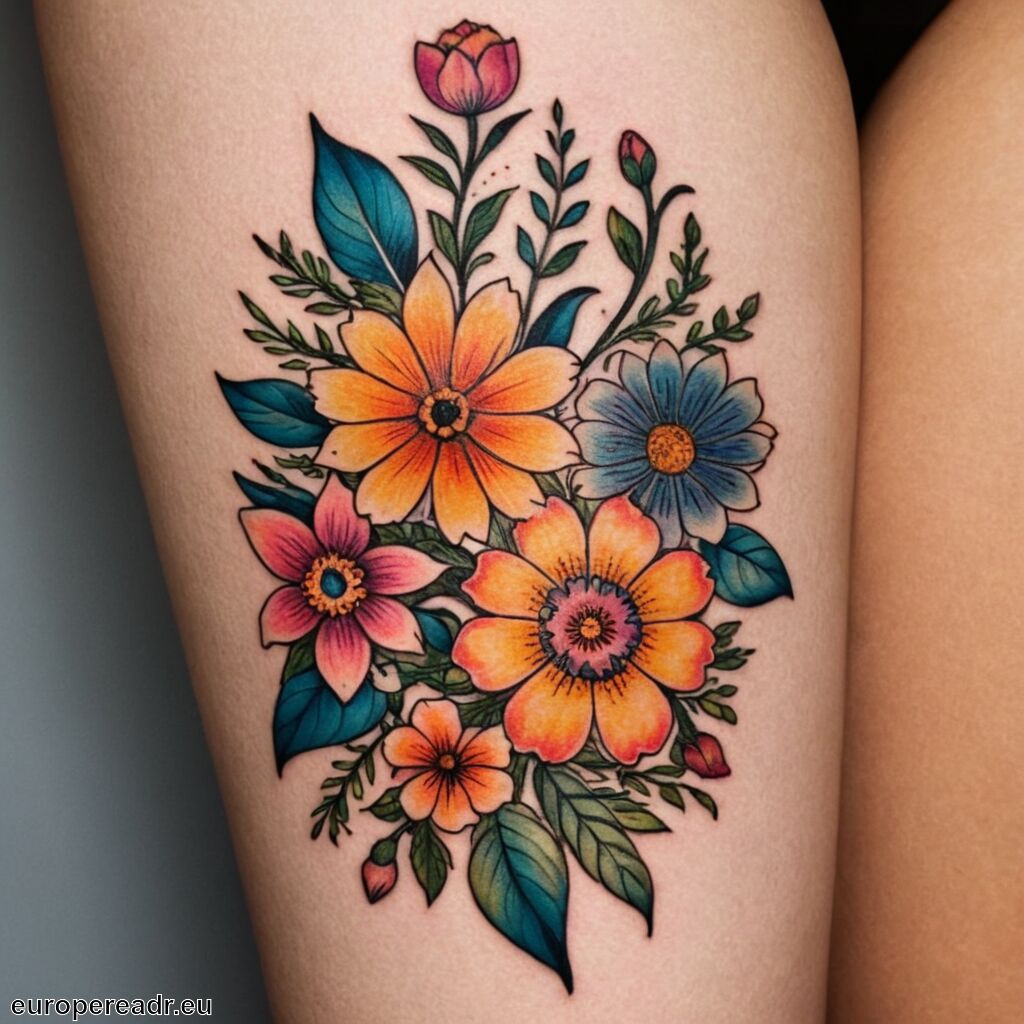 Blumen Familie Tattoo Bedeutung » Zusammenhalt und Liebe