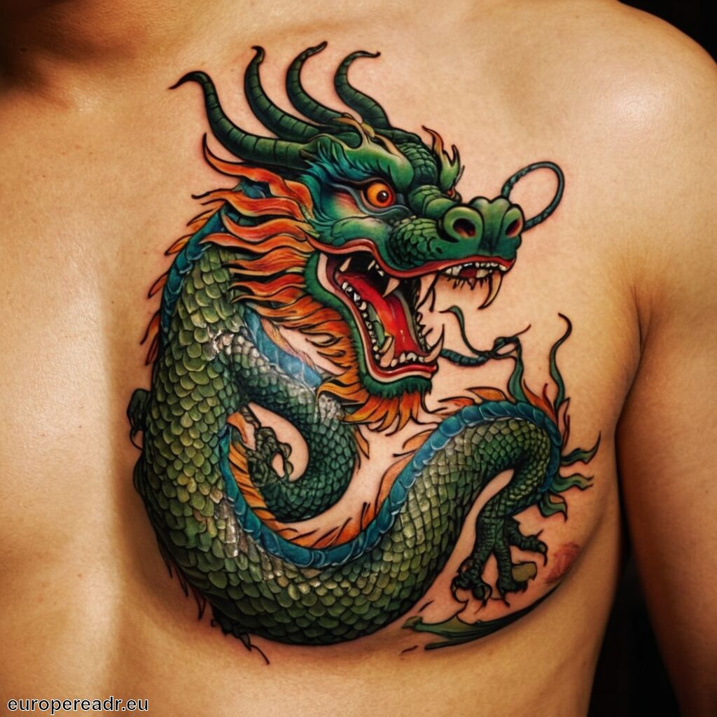 Chinesischer Drache Tattoo Bedeutung » Kraft und Glück