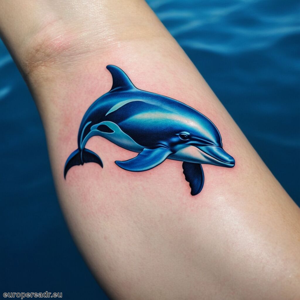 Delfin Tattoo Bedeutung » Intelligenz und Freiheit