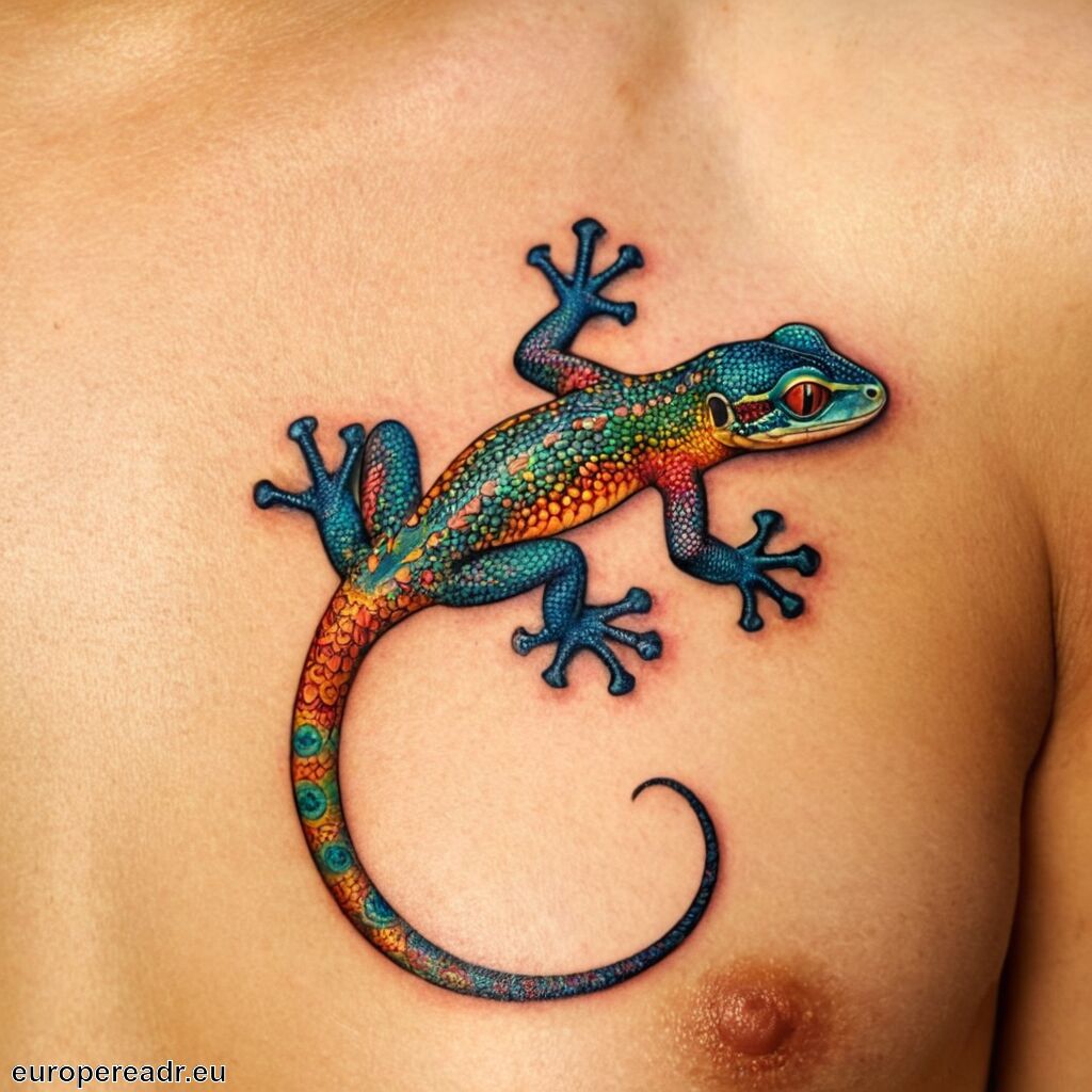 Gecko Tattoo Bedeutung » Anpassungsfähigkeit und Glück