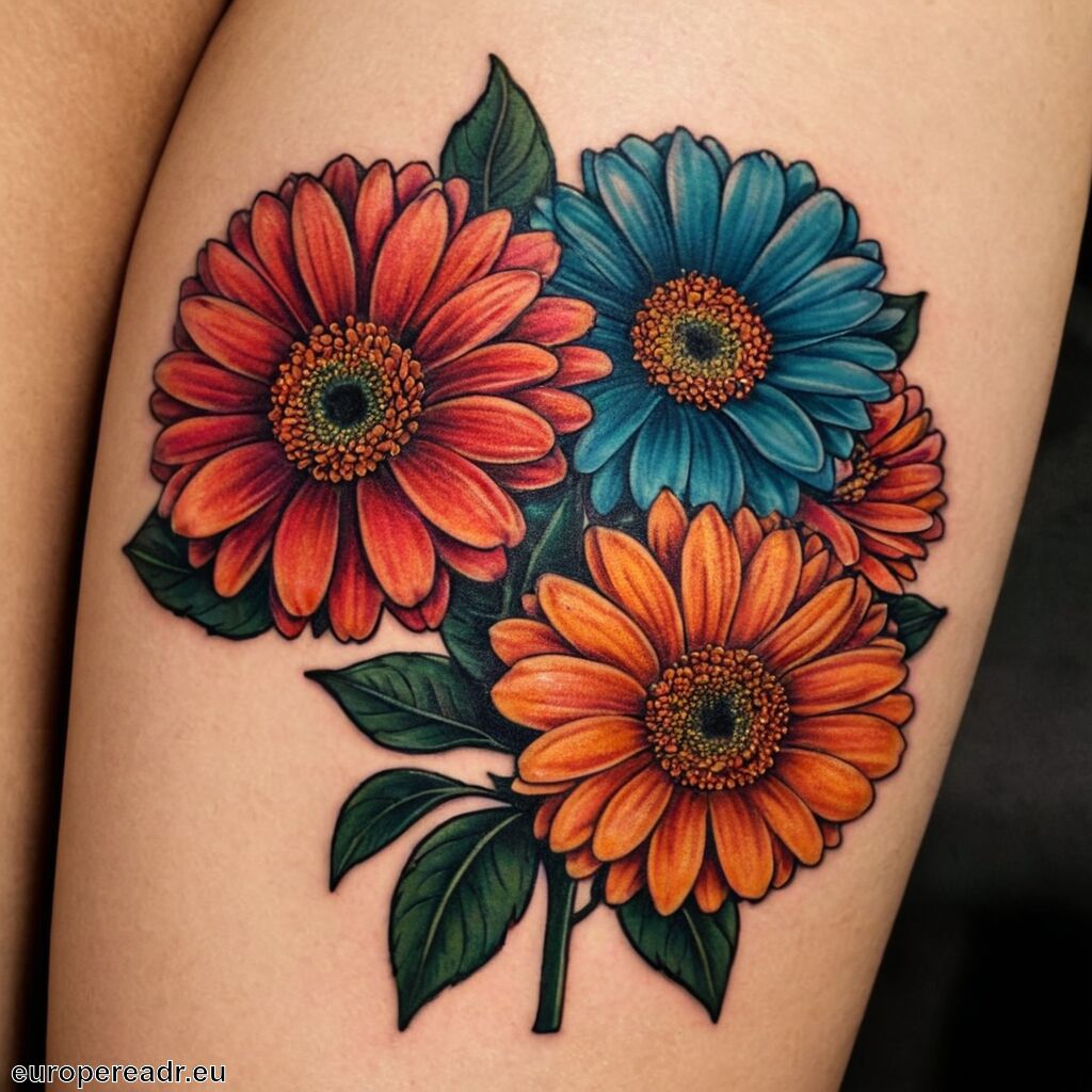 Gerbera Tattoo Bedeutung » Freude und Liebe
