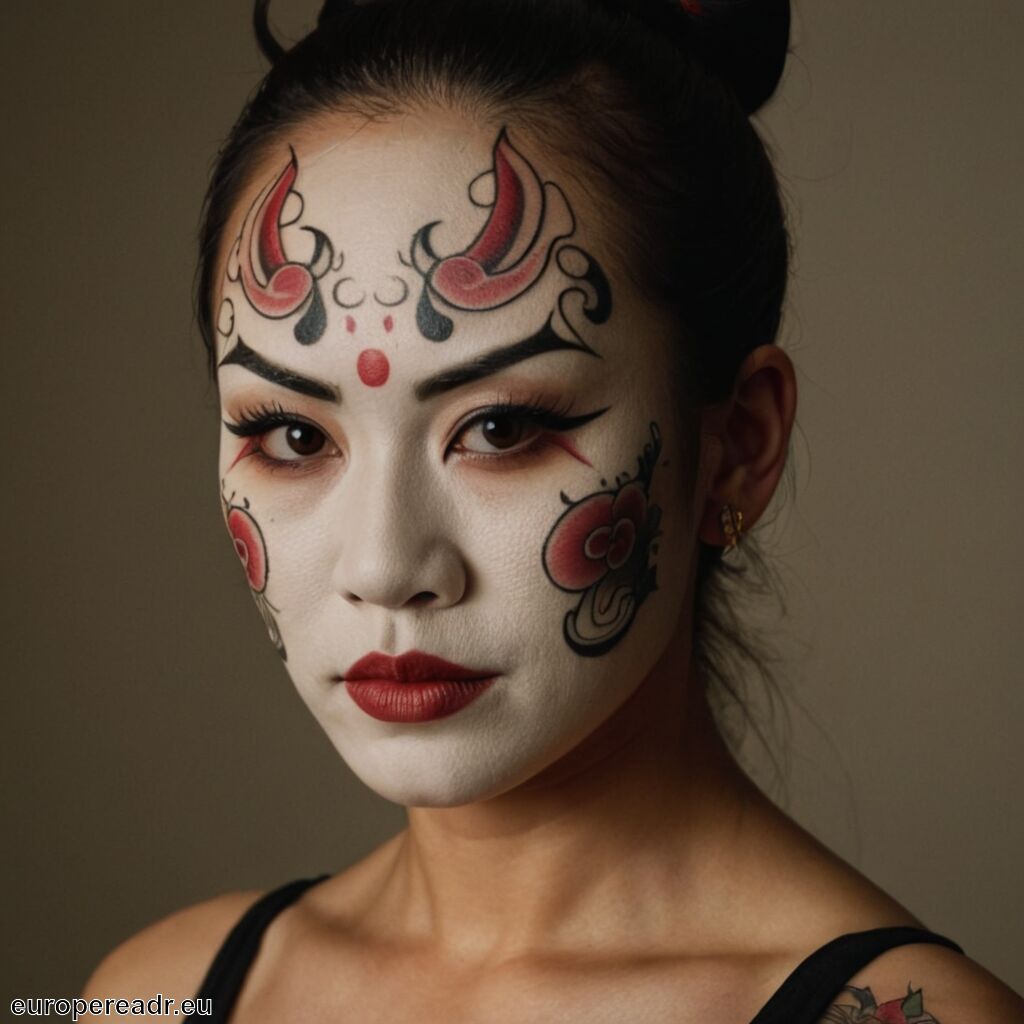 Hannya Maske Tattoo Bedeutung » Gefühl von Angst und Schmerz