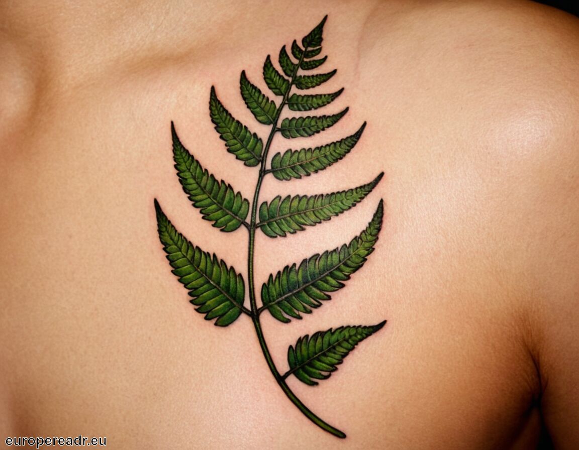 Symbol für Geduld und Beständigkeit - Farn Tattoo Bedeutung » Neuanfang und Schutz