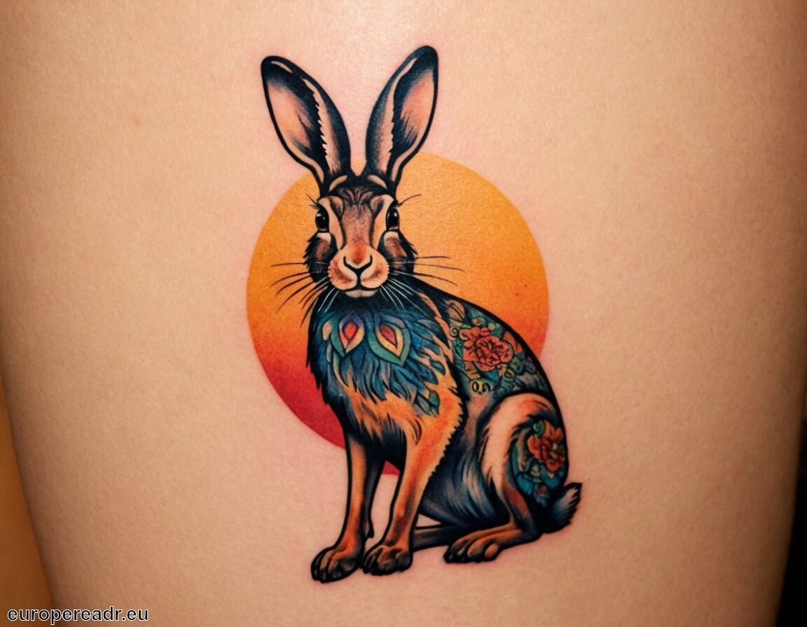 Beliebte Wahl in der Tätowierkunst   - Hase Tattoo Bedeutung » Schnelligkeit und Fruchtbarkeit