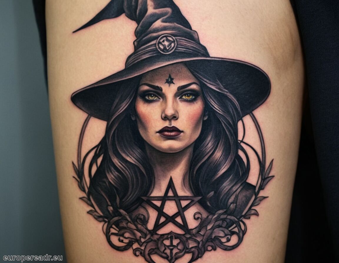 Ausdruck von Individualität und Freiheit - Hexen Tattoo Bedeutung » Mystik und Macht