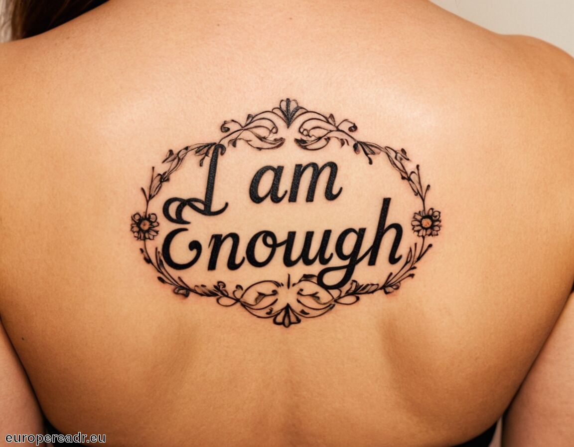 Motivation für positive Veränderungen   - I Am Enough Tattoo Bedeutung » Selbstwertgefühl