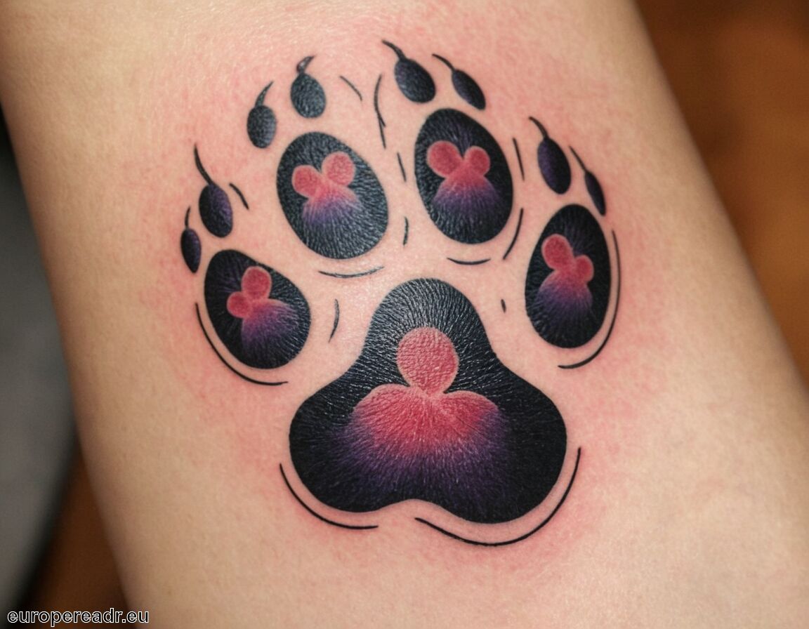 Erinnerung an verstorbene Haustiere   - Katzenpfote Tattoo Bedeutung » Tierische Verbundenheit