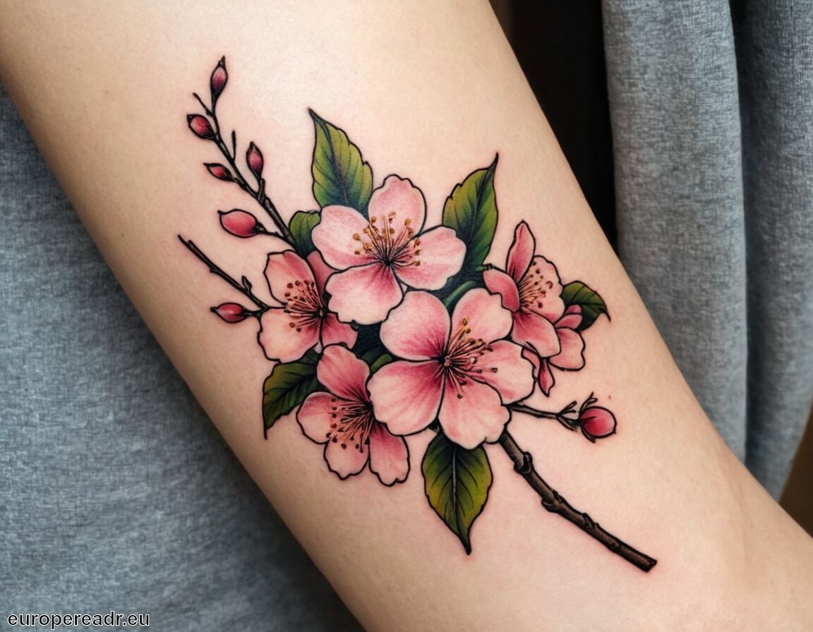 Hoffnung und Neubeginn symbolisieren - Kirschblüten Tattoo Bedeutung » Vergänglichkeit und Schönheit