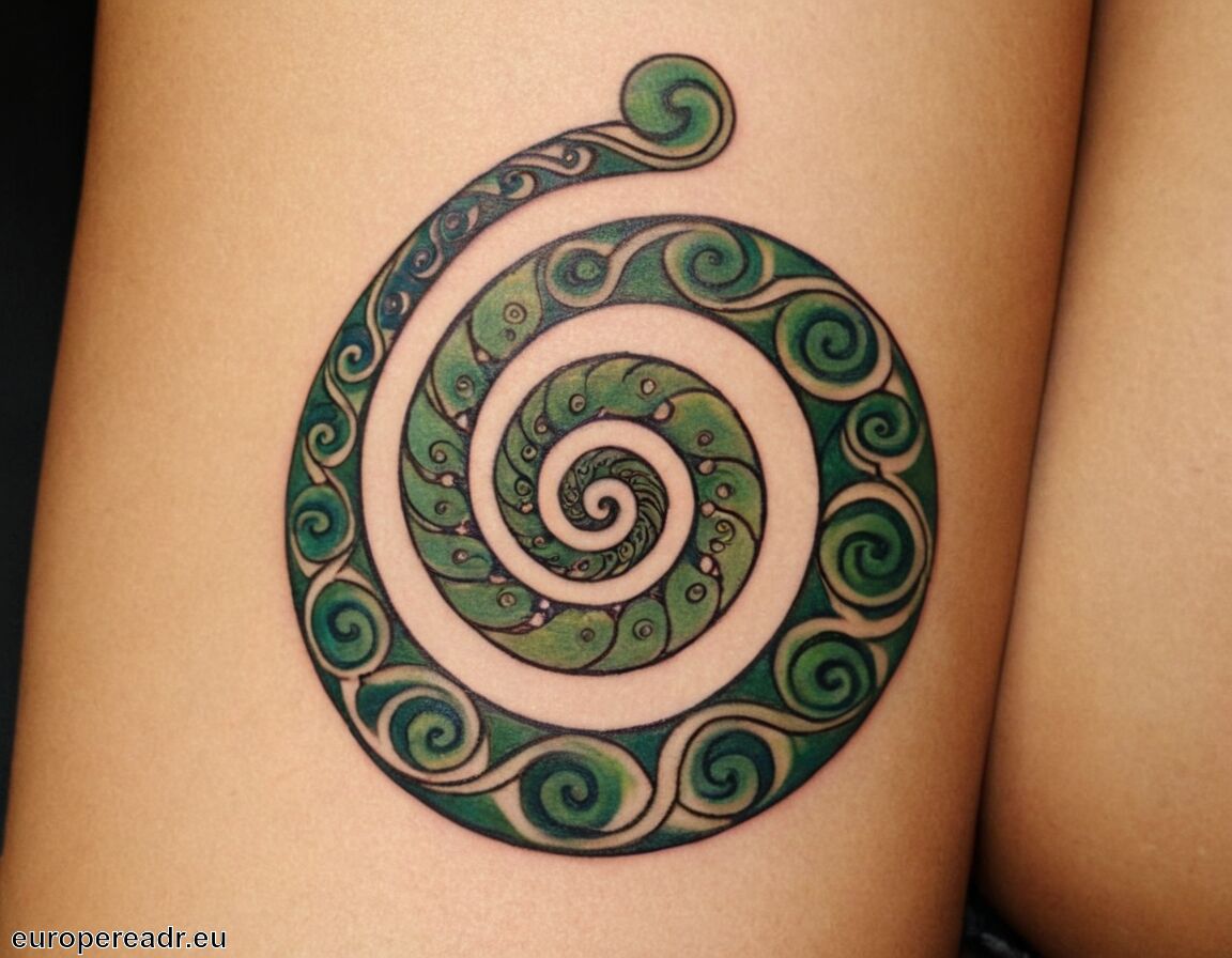 Repräsentiert Harmonie und Balance im Leben   - Koru Tattoo Bedeutung » Wachstum und Neuanfang