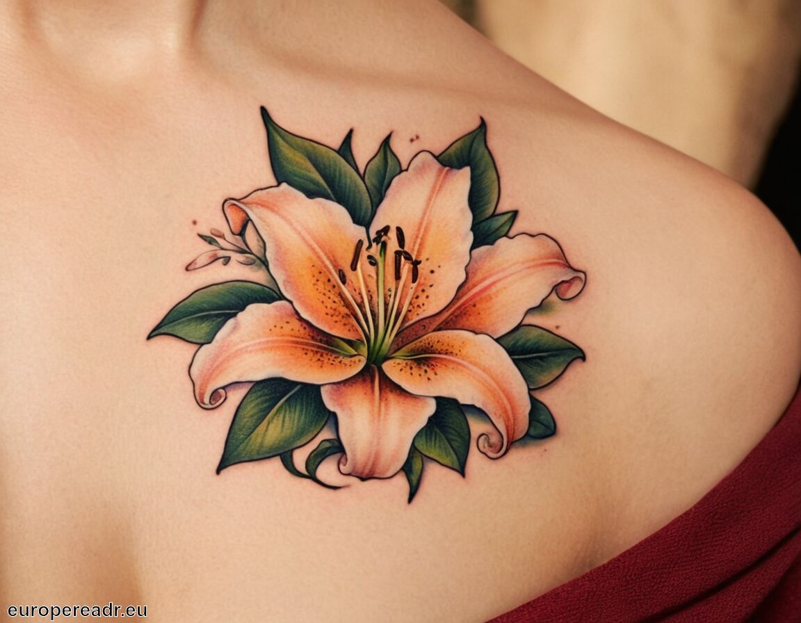 Beliebtheit in individuellen Tattoo-Designs   - Lilie Tattoo Bedeutung » Reinheit und Unschuld