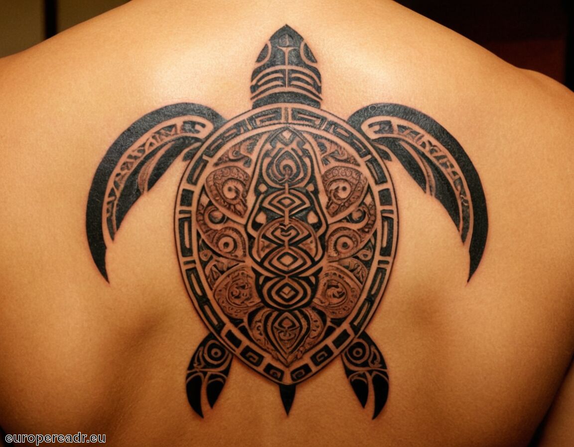 Kulturhistorische Bedeutung bei den Maori   - Maori Schildkröte Tattoo Bedeutung » Weisheit und Langlebigkeit