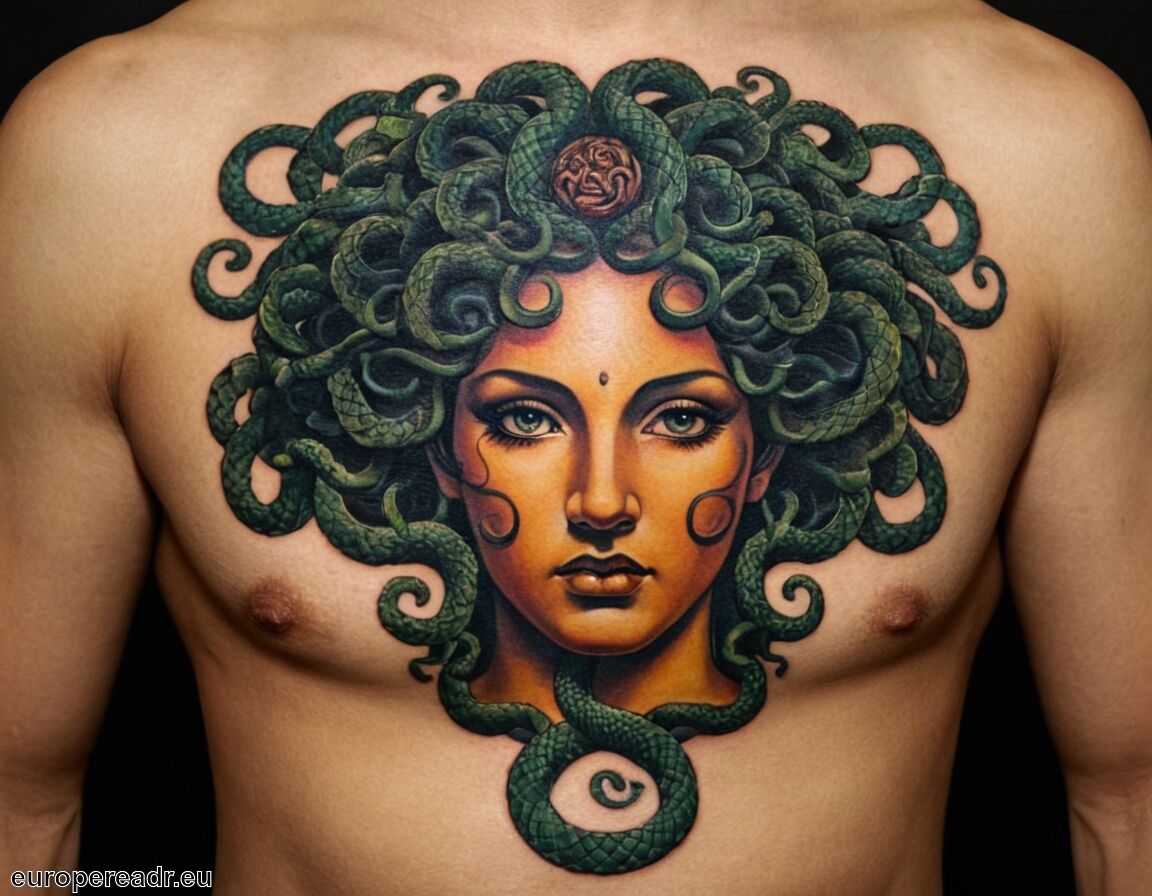 Schutzsymbol gegen Negativität und Widrigkeiten - Medusa Männer Tattoo Bedeutung » Männliche Identität