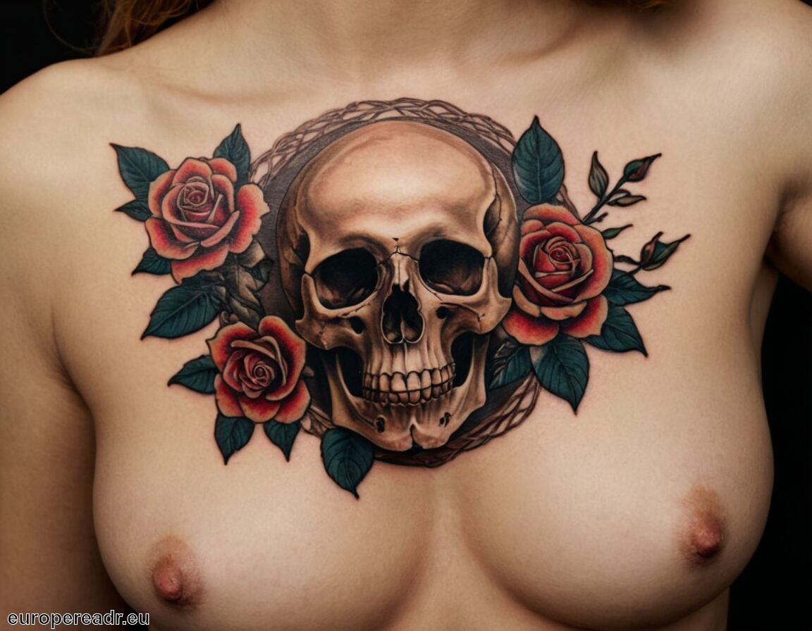 Häufig in Kombination mit anderen Motiven - Memento Mori Tattoo Bedeutung » Erinnerung an den Tod