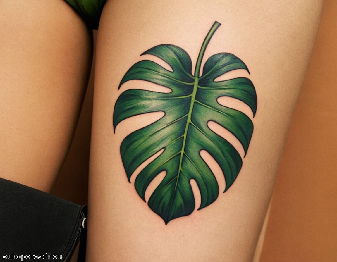 Ausdruck von Individualität und Persönlichkeit - Monstera Tattoo Bedeutung » Grün und Lebendigkeit