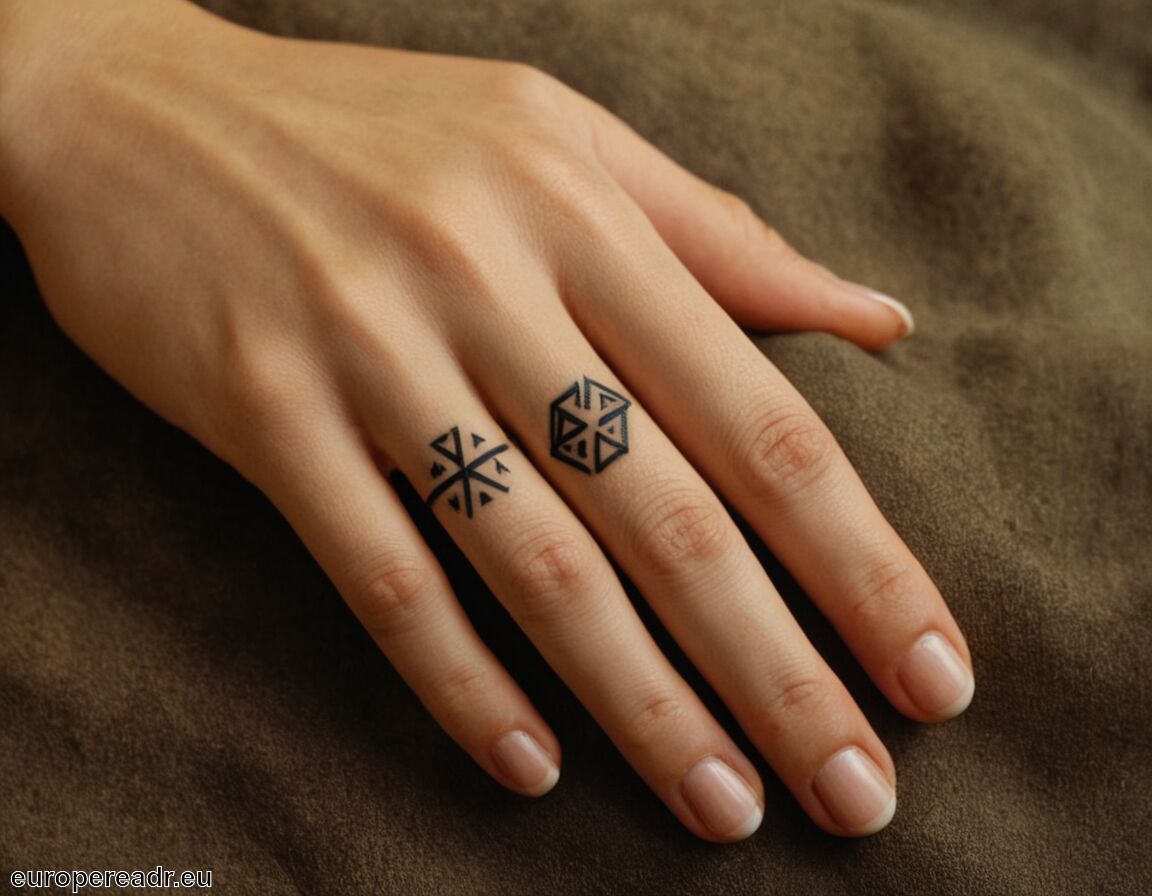 Ästhetische Aspekte von Runen-Tattoos - Runen Finger Tattoo Bedeutung » Kleine Zeichen mit großer Bedeutung