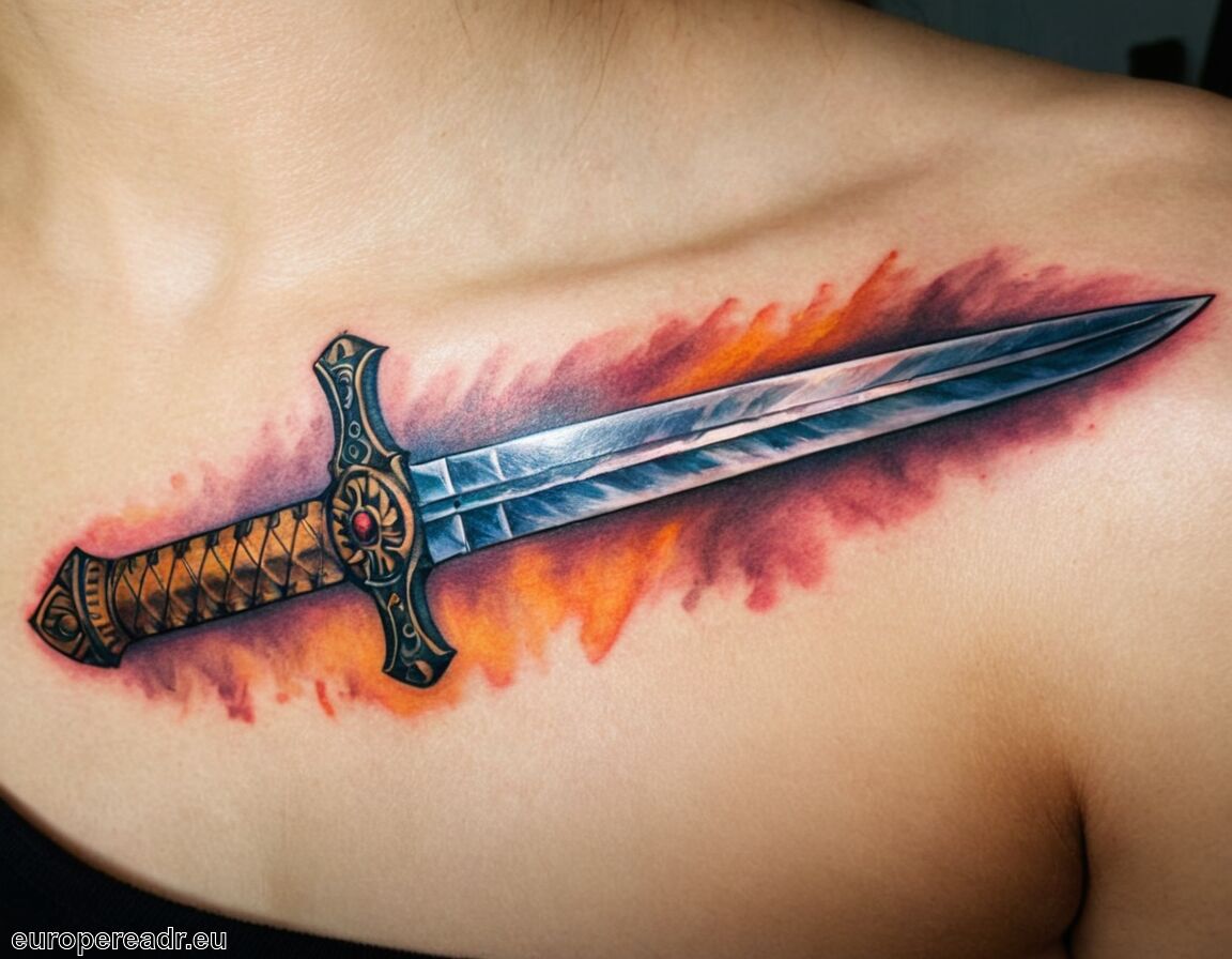 Ausdruck von Loyalität und Ehre - Schwert Tattoo Bedeutung » Macht und Schutz
