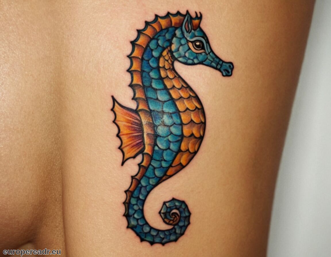 Häufige Wahl bei Freunden und Familie - Seepferdchen Tattoo Bedeutung » Schutz und Vaterliebe