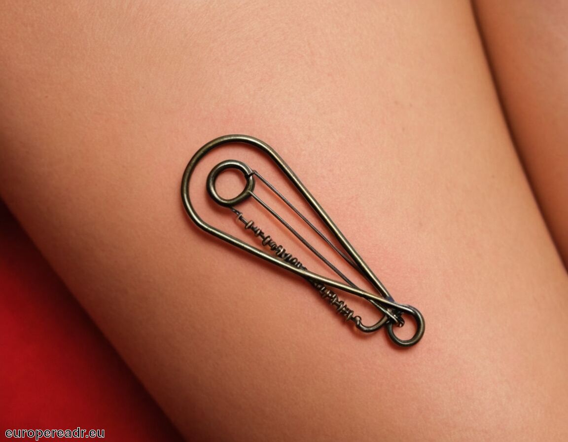 Moderne Verwendung in der Body-Art-Szene - Sicherheitsnadel Tattoo Bedeutung » Schutz und Sicherheit