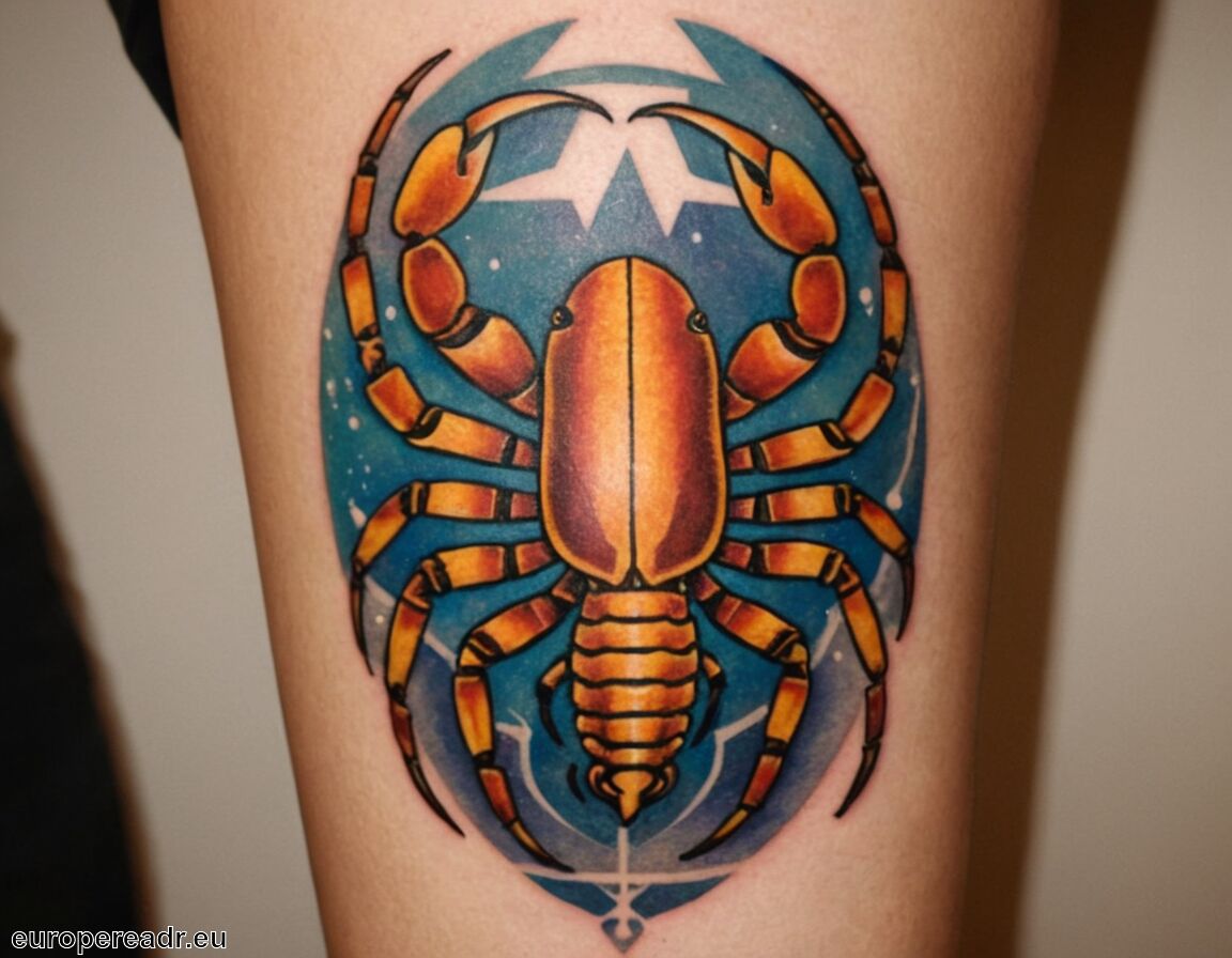 Fähigkeit, Schwierigkeiten zu überwinden - Skorpion Tattoo Bedeutung » Stärke und Beständigkeit