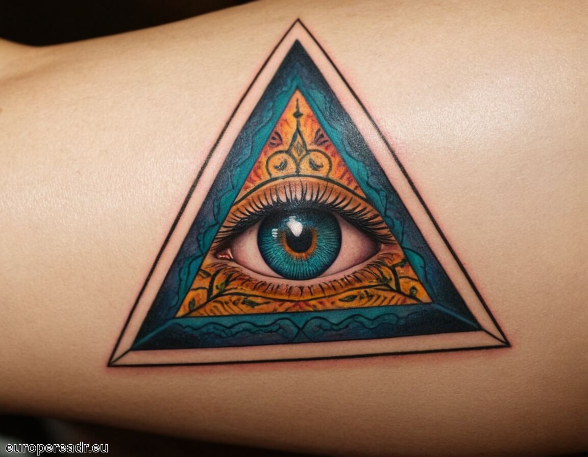 Manifestation von Weisheit und Erkenntnis   - Auge im Dreieck Tattoo Bedeutung » Spirituelle Botschaft