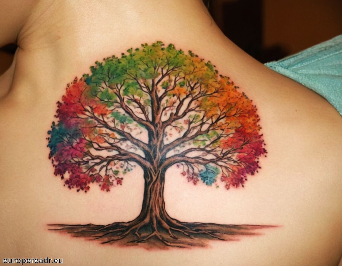 Verbindung zur Natur - Baum Tattoo Bedeutung » Leben und Wachstum