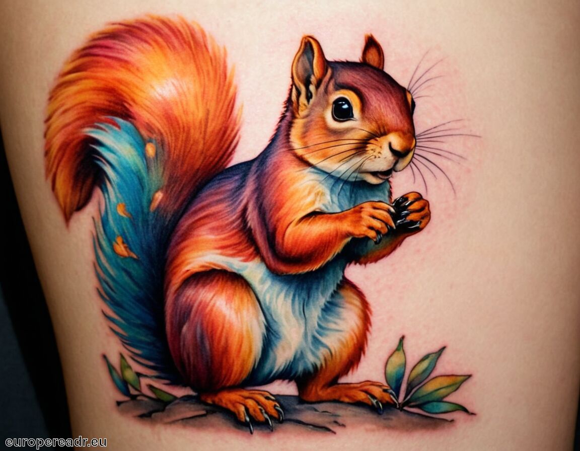 Spirituelles Tier in verschiedenen Kulturen   - Eichhörnchen Tattoo Bedeutung » Spieltrieb und Lebensgeist