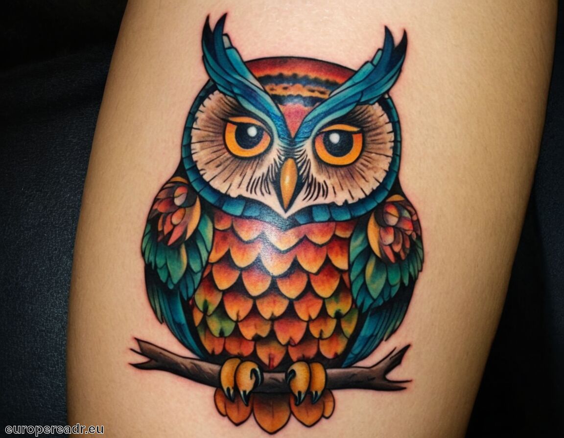 Transformation und Veränderungen repräsentieren   - Eulen Tattoo Bedeutung » Weisheit und Intuition