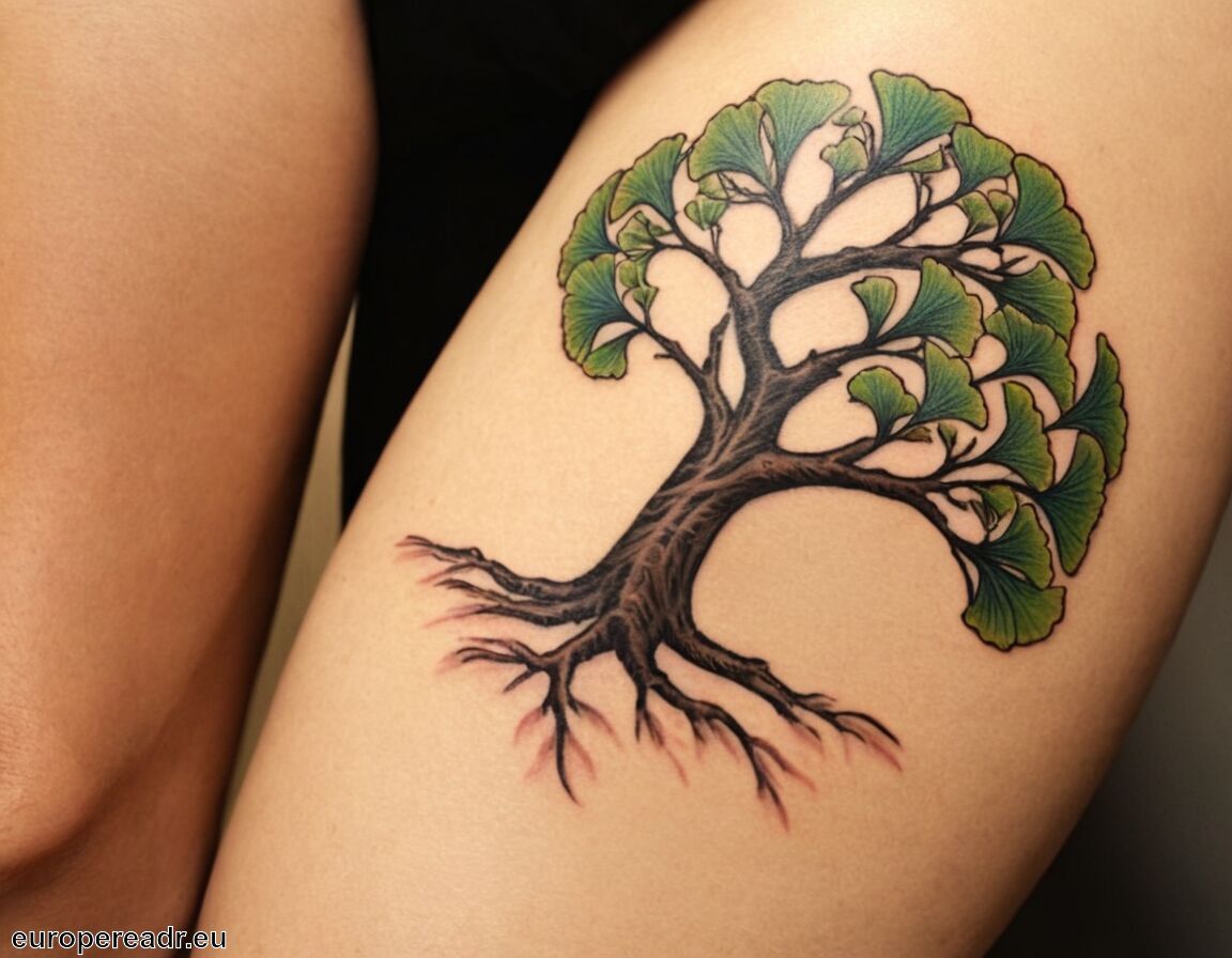 Resilienz und Anpassungsfähigkeit - Ginkgo Tattoo Bedeutung » Langlebigkeit und Weisheit