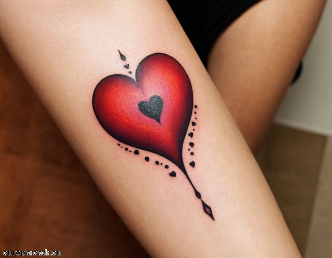 Individualität durch persönliche Gestaltung   - Herz Tattoo Bedeutung » Liebe und Emotion