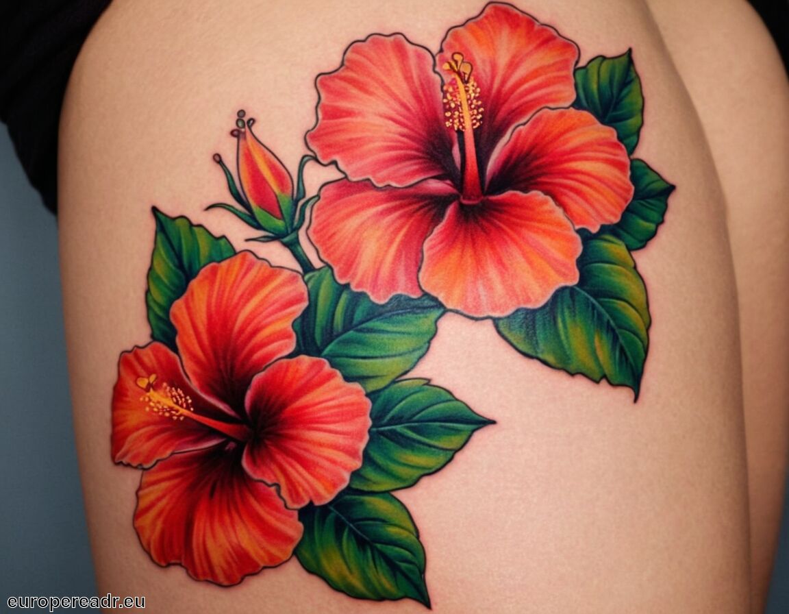 Oft in der Verbindung mit Sommer und Freizeit - Hibiskus Tattoo Bedeutung » Süße und Leidenschaft