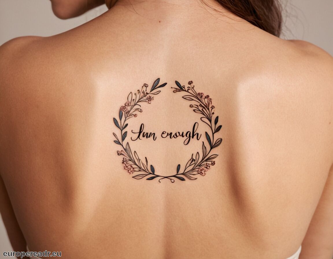 Symbol für individuelle Reise   - I Am Enough Tattoo Bedeutung » Selbstwertgefühl