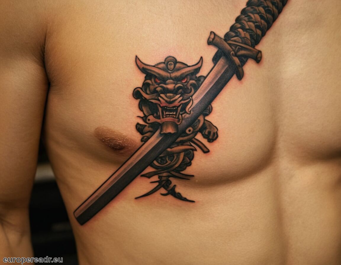 Kampfgeist und Durchhaltevermögen - Katana Tattoo Bedeutung » Ehre und Disziplin