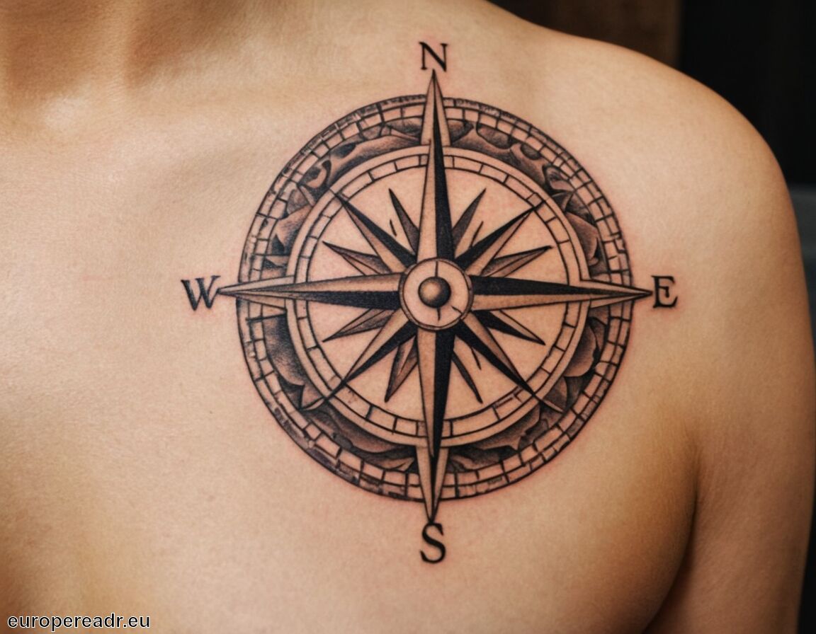Individualität und persönliche Lebensreise   - Kompass Tattoo Bedeutung » Orientierung im Leben