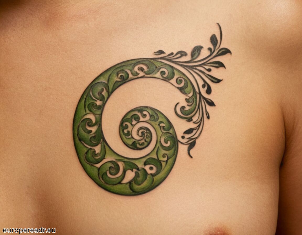 Beliebte Wahl für Tattoos und Körperkunst   - Koru Tattoo Bedeutung » Wachstum und Neuanfang