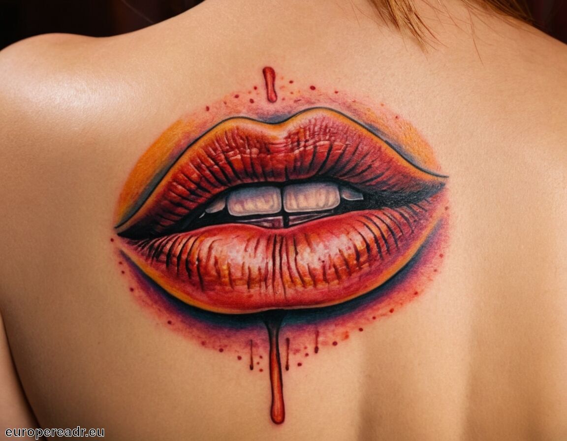 Erinnerungen an besondere Beziehungen oder Erlebnisse - Kussmund Tattoo Bedeutung » Leidenschaft und Zuneigung